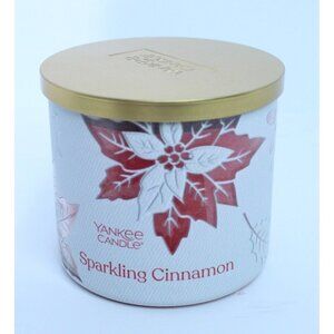 Yankee Candle Sparkling Cinnamon 3 Wick‎ Candle 14.5 oz New